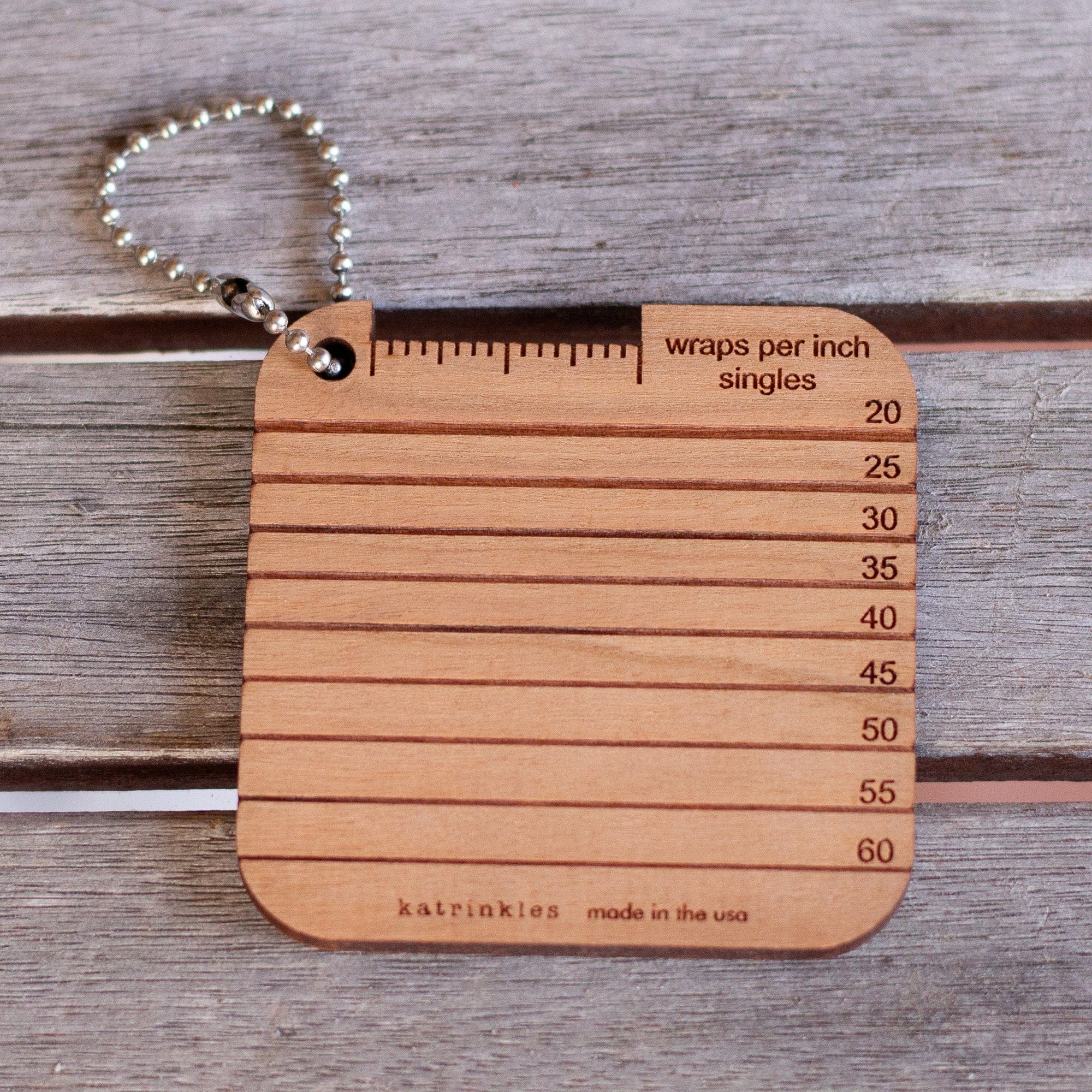 Katrinkles Art & Crafting Tool Accessories WPI Singles Yarn Weight Gauge with Lines Mini Tool
