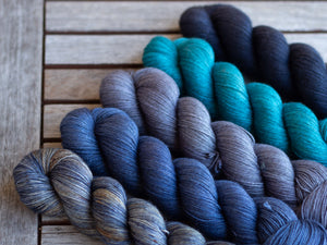 A Merino Silk Yak Fingering Rainbow