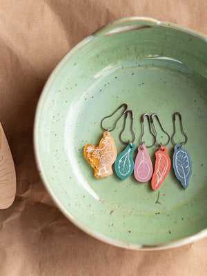 EleventyOne Windmills EleventyOne Windmills - Flock & Feather Coloured Acrylic Stitch Marker Set
