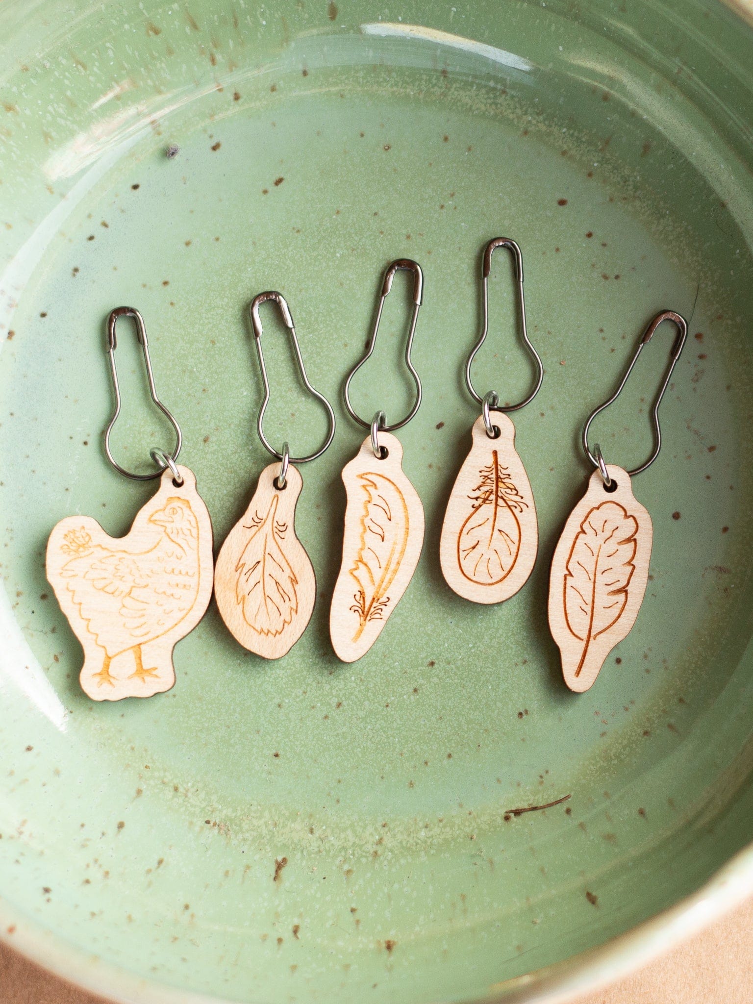 EleventyOne Windmills EleventyOne Windmills - Flock & Feather Wooden Stitch Marker Set