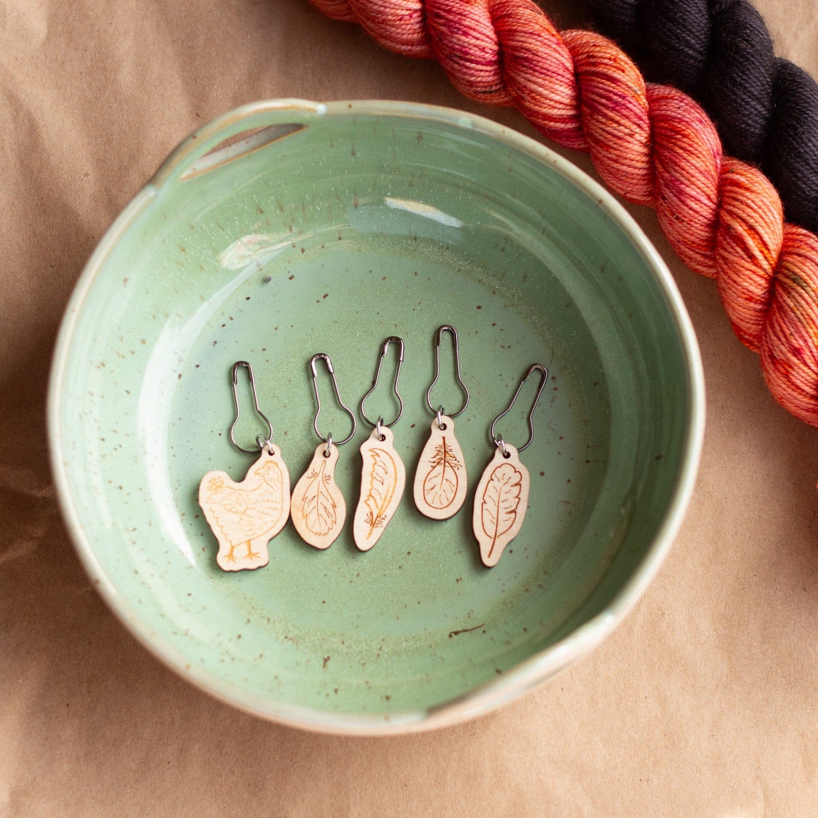 EleventyOne Windmills EleventyOne Windmills - Flock & Feather Wooden Stitch Marker Set