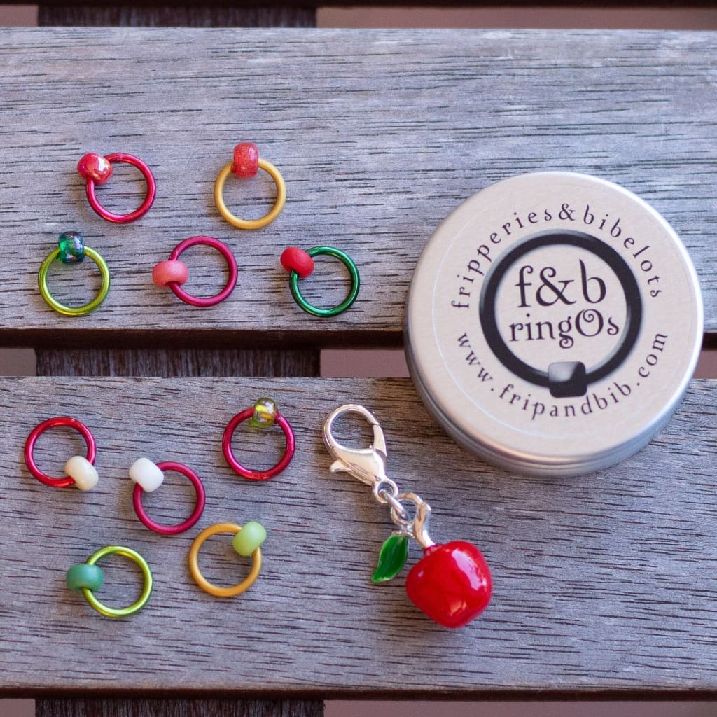 Fripperies & Bibelots Fripperies & Bibelots RingOs Apple Isle Stitch Marker Set
