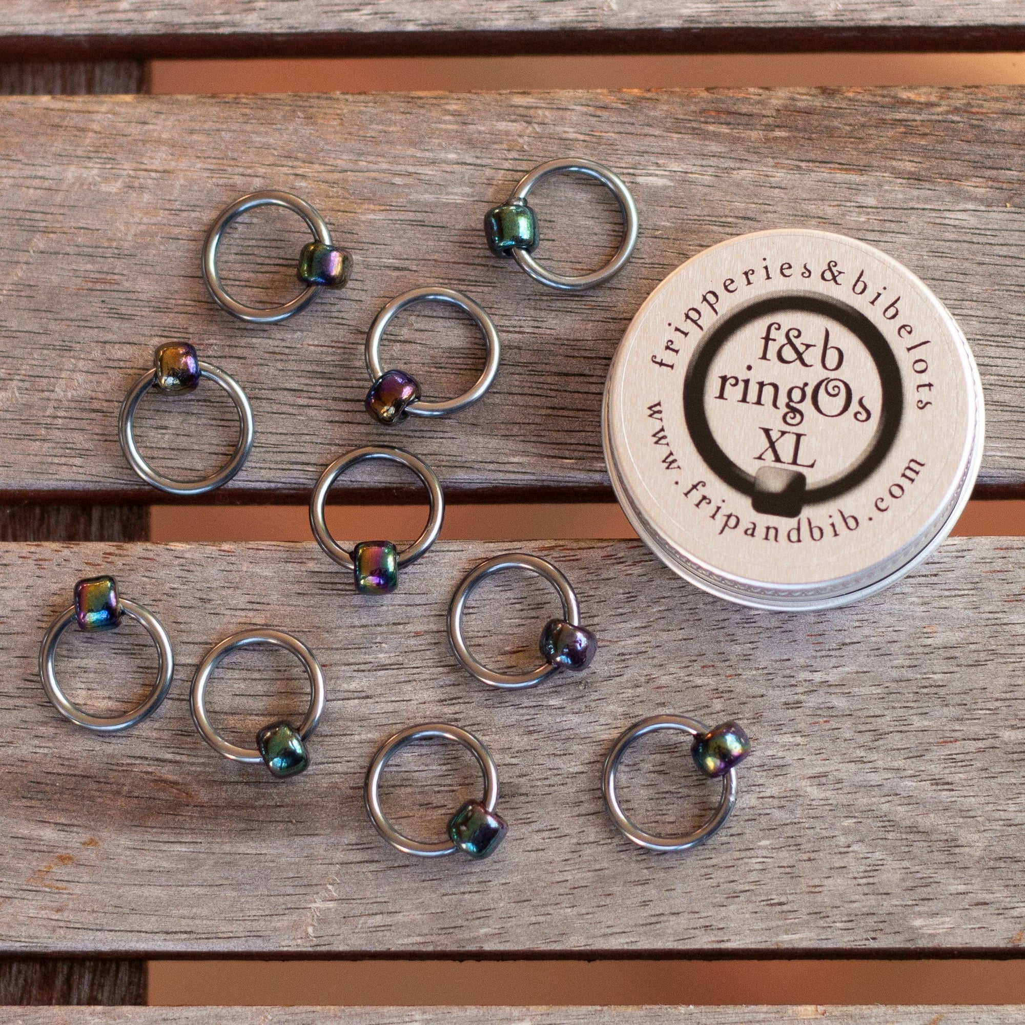 Fripperies & Bibelots Fripperies & Bibelots RingOs XL Oil Slick Stitch Markers