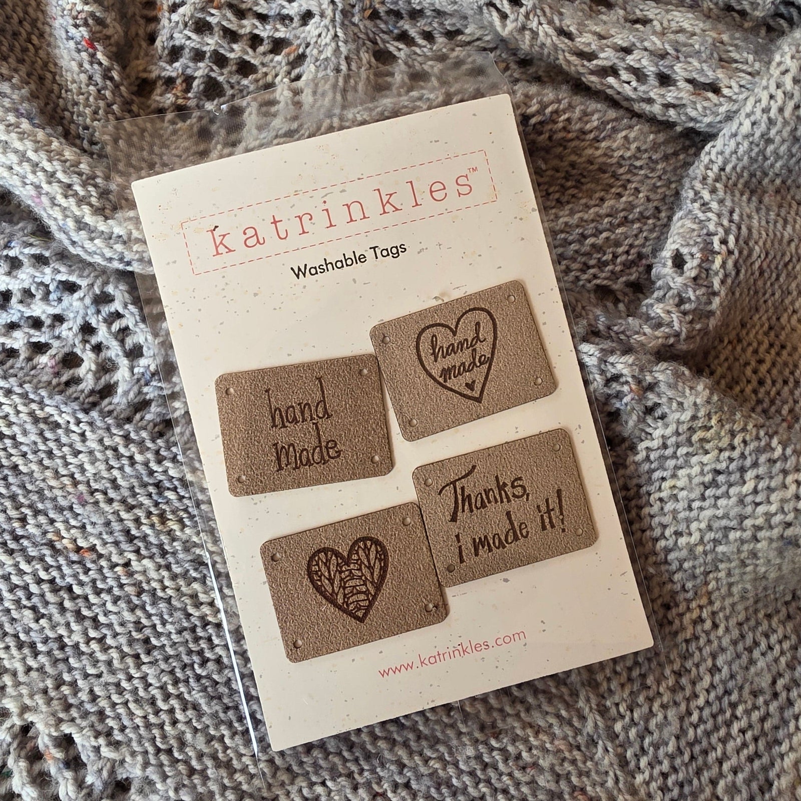 Katrinkles Art & Crafting Tool Accessories Assorted Handmade Heart Faux Suede Tags