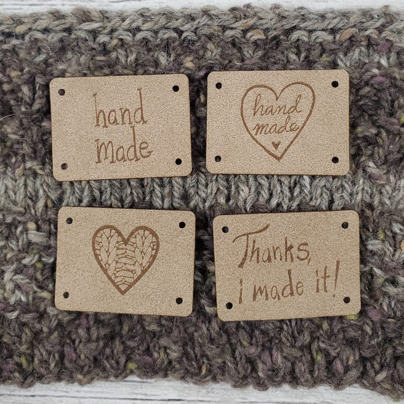 Katrinkles Art & Crafting Tool Accessories Assorted Handmade Heart Faux Suede Tags