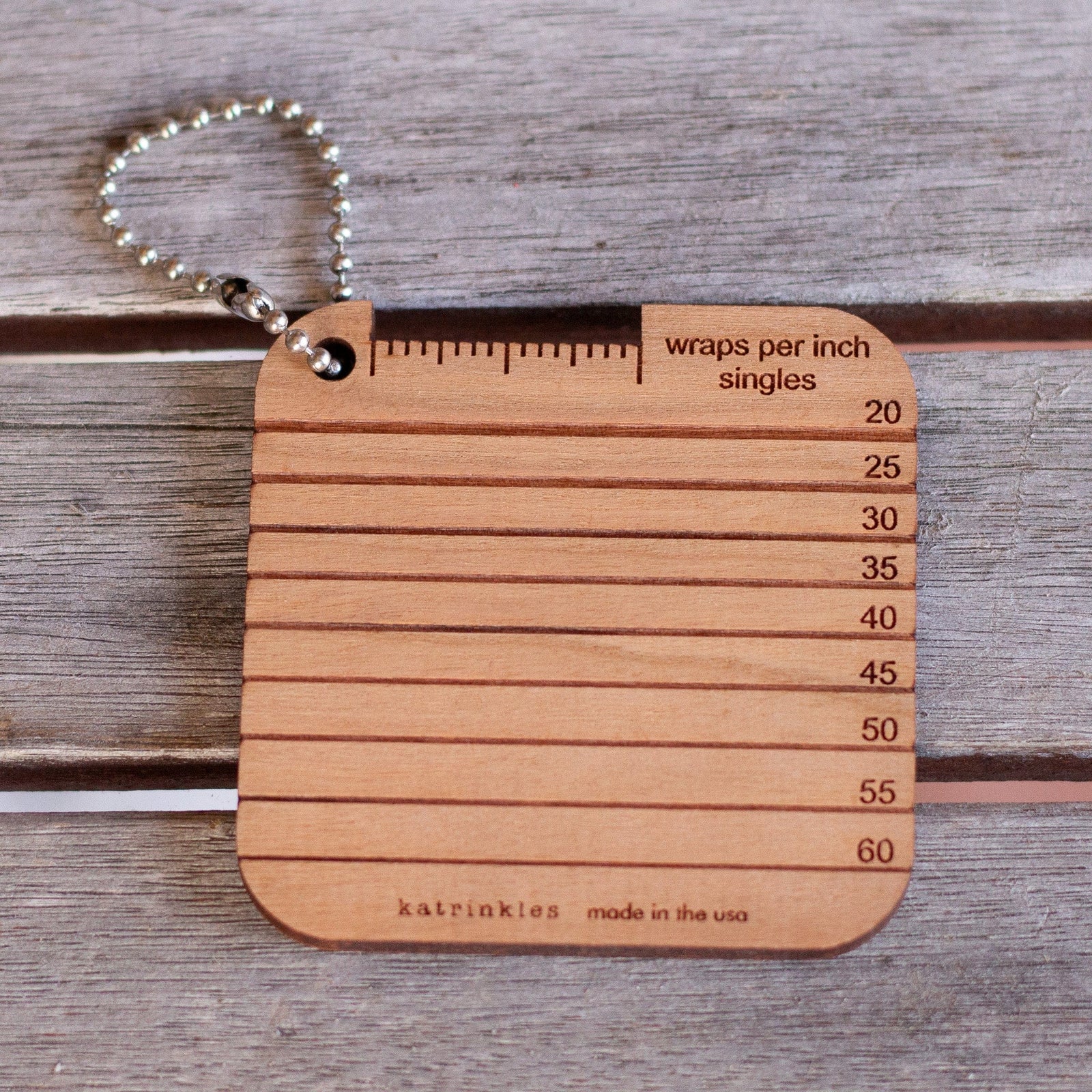 Katrinkles Art & Crafting Tool Accessories WPI Singles Yarn Weight Gauge with Lines Mini Tool