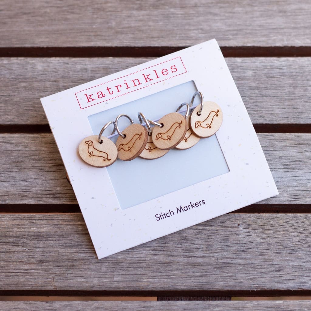 Katrinkles Doxie Ring Stitch Markers