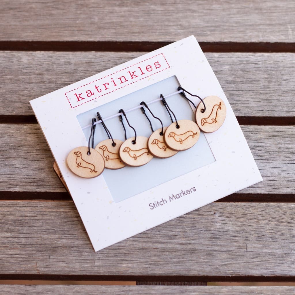 Katrinkles Removable Doxie Stitch Markers for Knitting & Crochet
