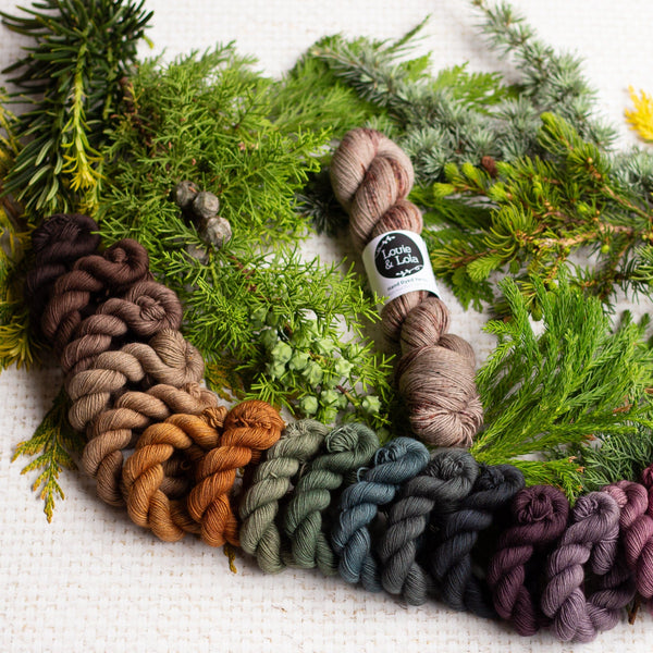 Louie & Lola Yarns - Gingerbread Haus 2023 Advent Set - Merino Silk Yak ...