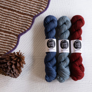 Louie & Lola Yarns Alabama & Barn Red Bay of Fires Scarf - Yarn Kit