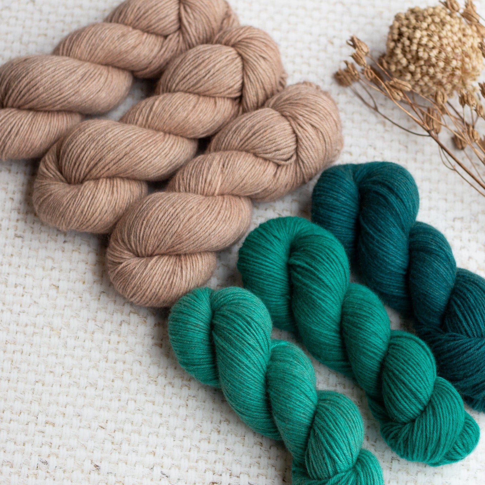 Louie & Lola Yarns Alma Cardigan Fade Kit - Chai & Mint