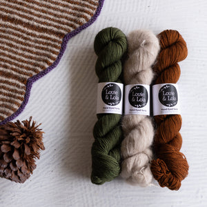 Louie & Lola Yarns Basil & Cider Bay of Fires Scarf - Yarn Kit