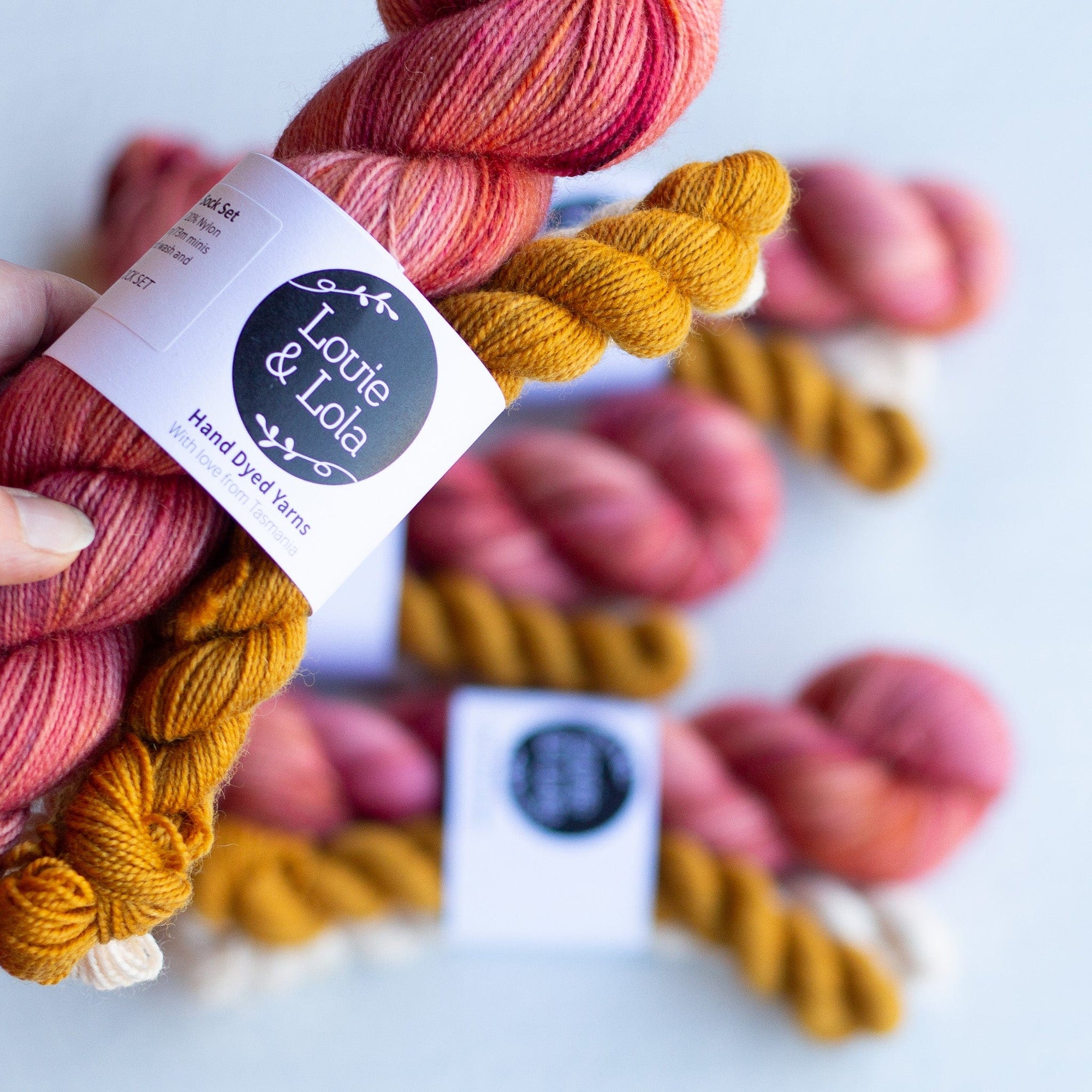 Louie & Lola Yarns BFL Nylon Fingering - Hope & Sunshine Sock Set