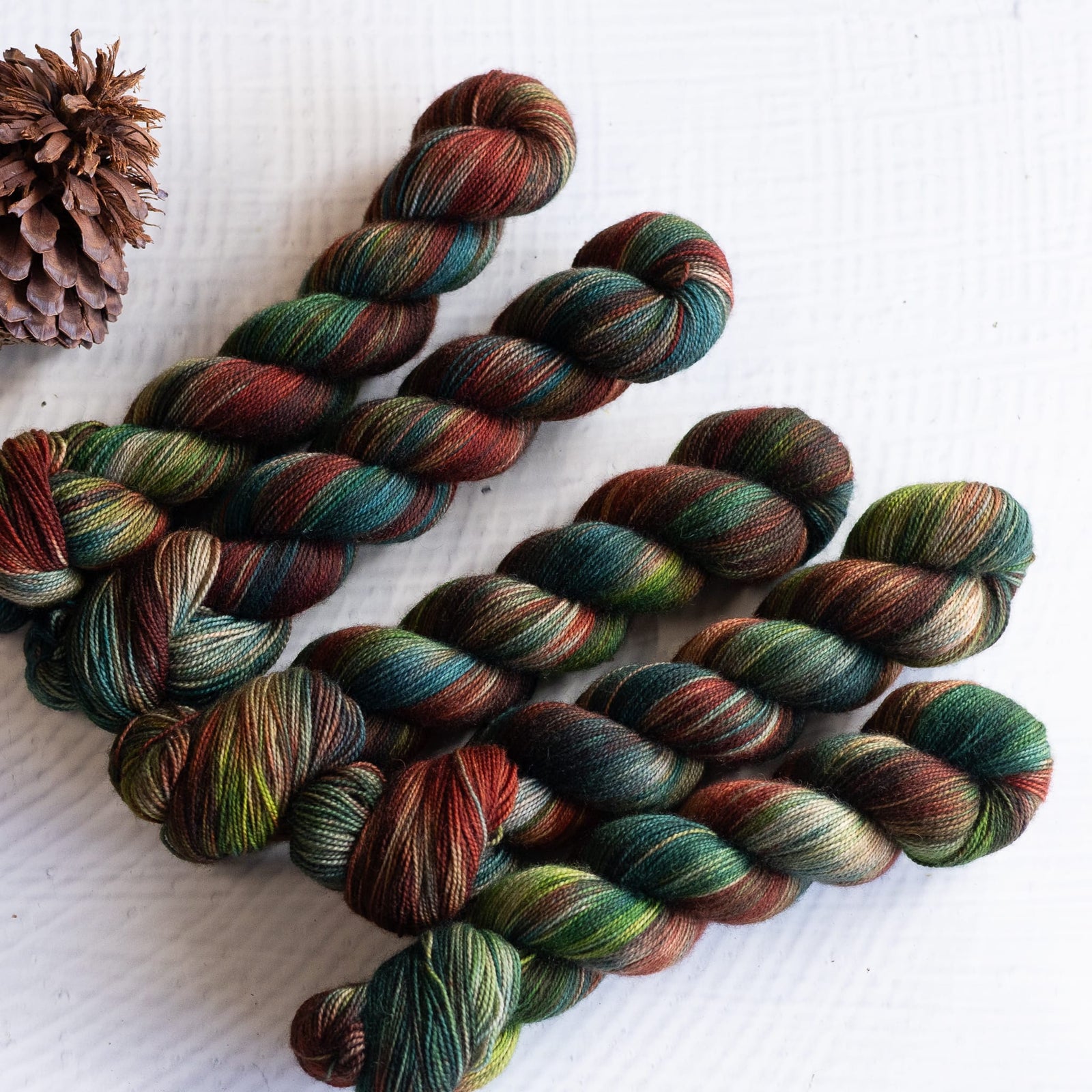 Louie & Lola Yarns BFL Nylon Fingering - River & Rust (OOAK)