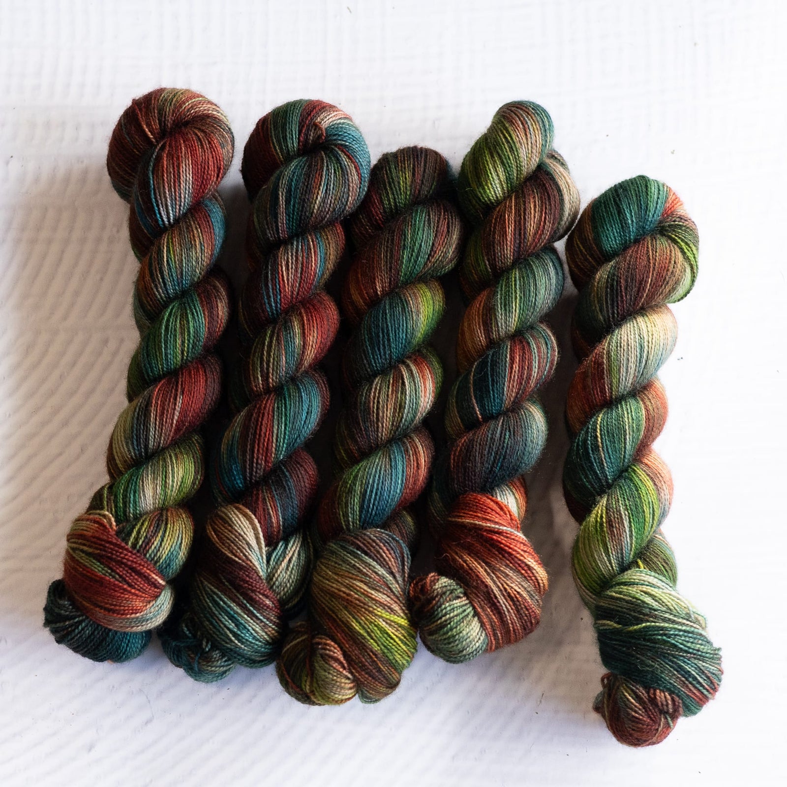 Louie & Lola Yarns BFL Nylon Fingering - River & Rust (OOAK)
