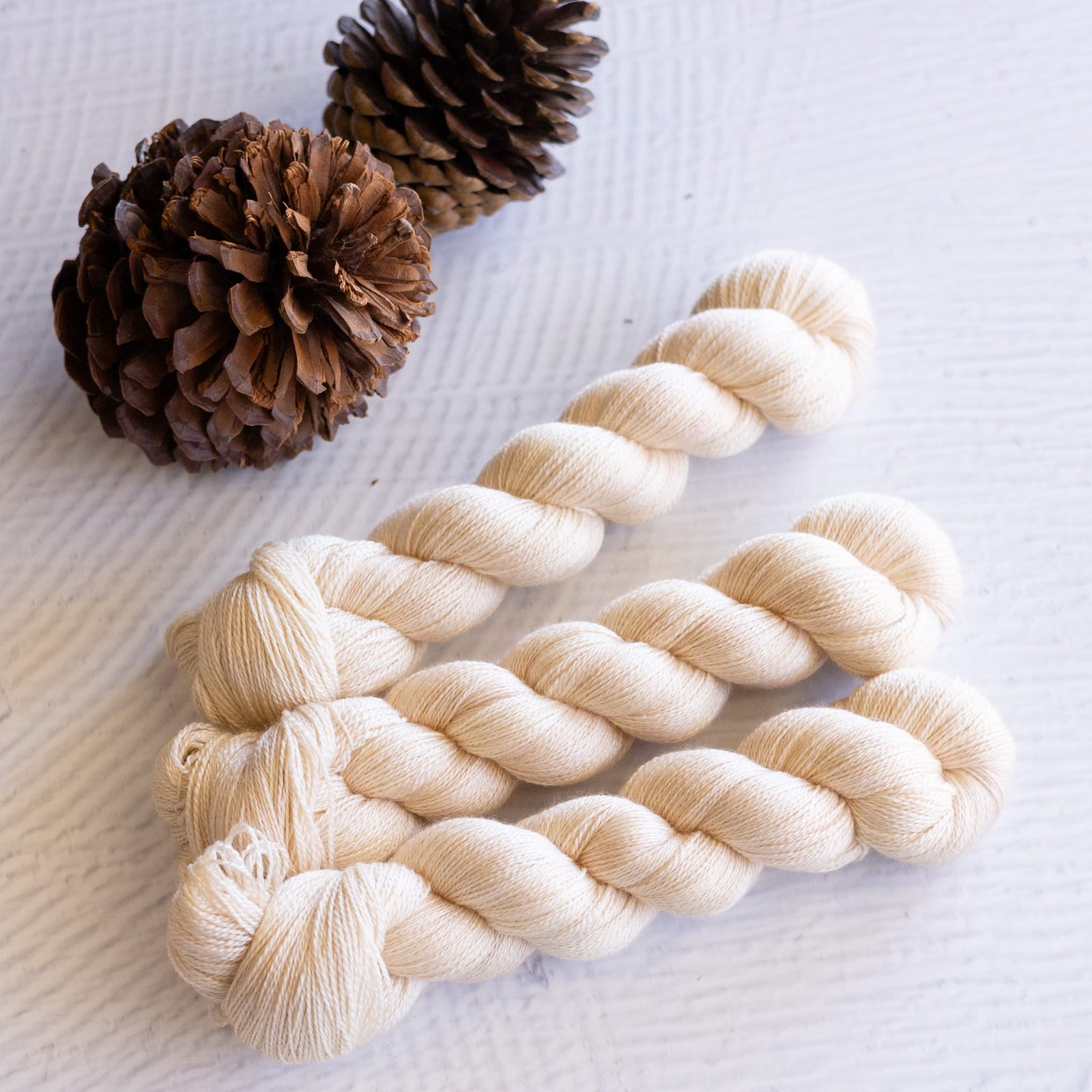 Louie & Lola Yarns BFL Silk Lace - Ivory
