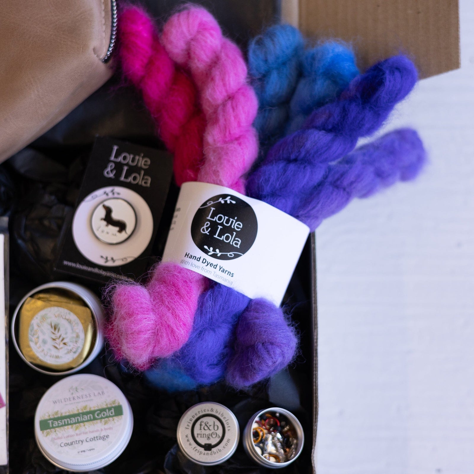Louie & Lola Yarns Christmas Gift Box - Suri Silk Lace Minis