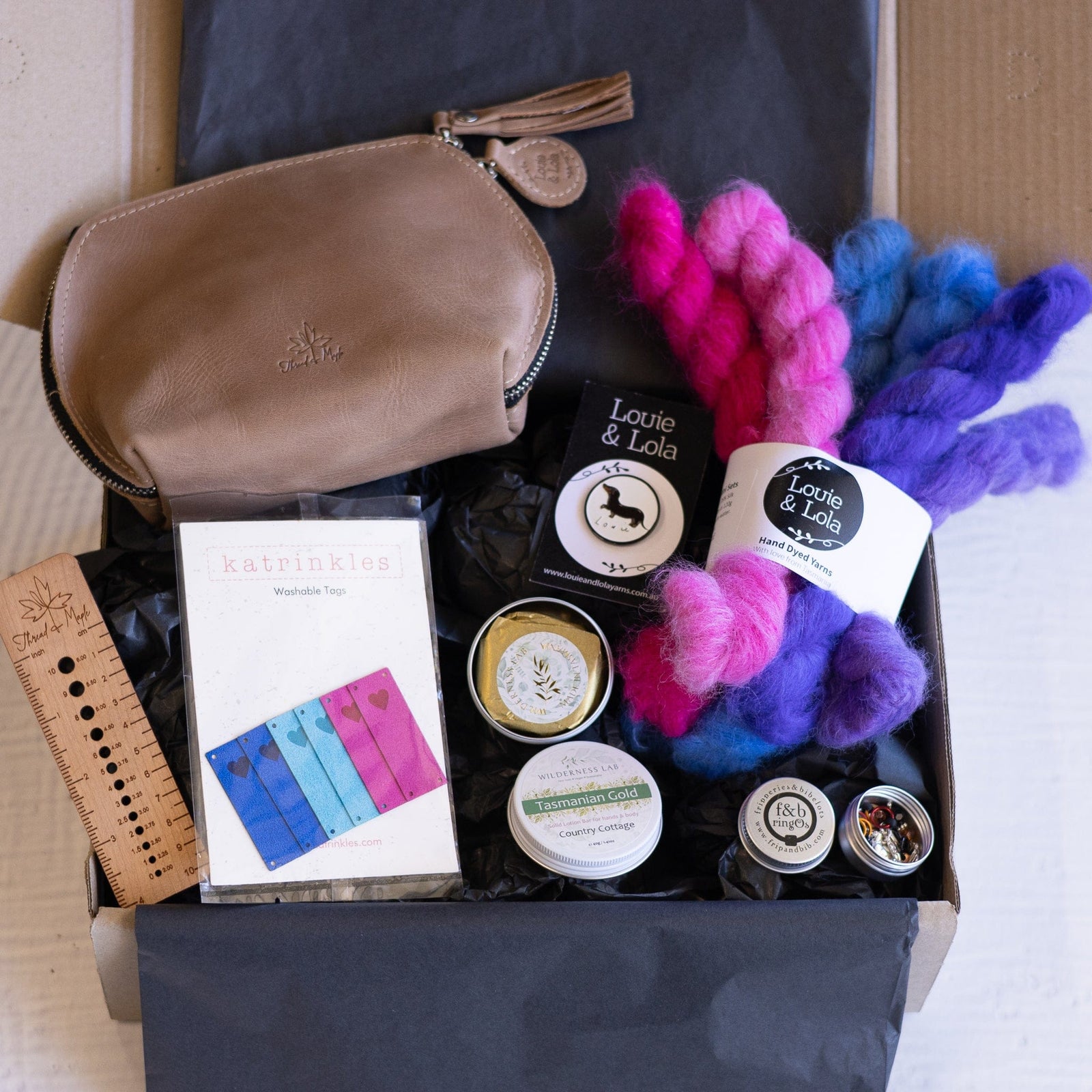 Louie & Lola Yarns Christmas Gift Box - Suri Silk Lace Minis