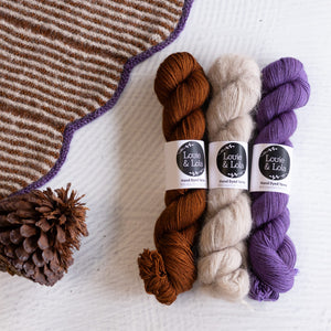 Louie & Lola Yarns Cider & Wilderness Bay of Fires Scarf - Yarn Kit