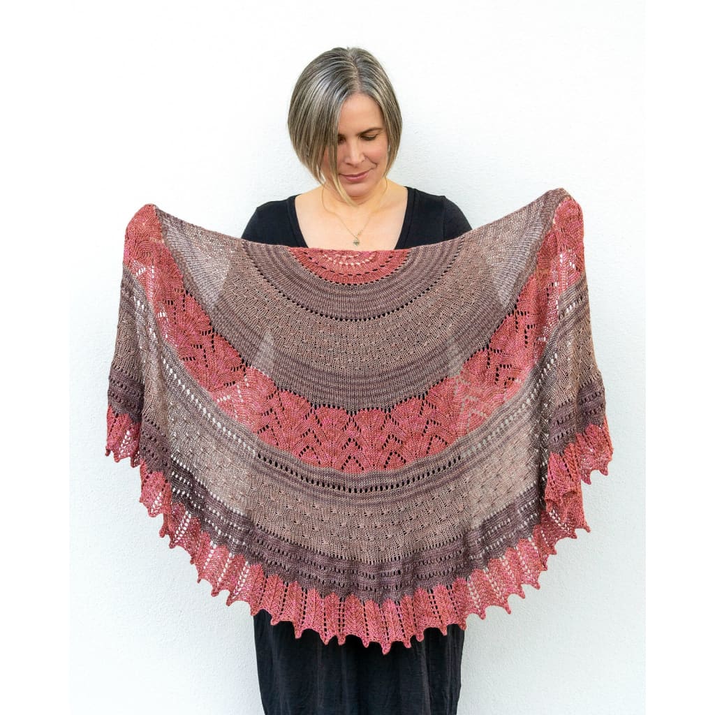 Louie & Lola Yarns Curious Handmade Stillness Shawl - Merino Silk Yak Fingering Kit