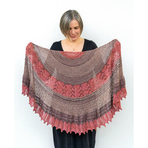 Louie & Lola Yarns Curious Handmade Stillness Shawl - Merino Silk Yak Fingering Kit