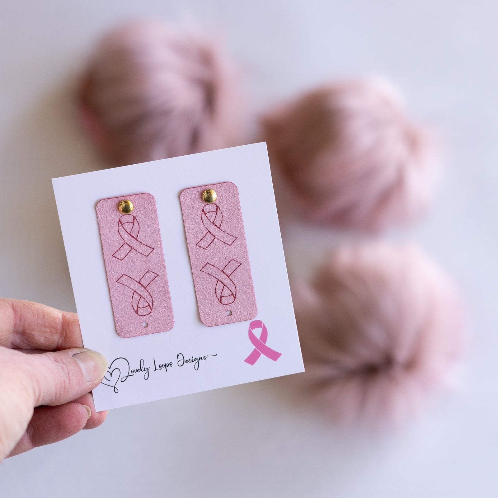 Louie & Lola Yarns FREE Gift with Purchase - Knit for the Girls Pom Pom & Faux Suede Tags