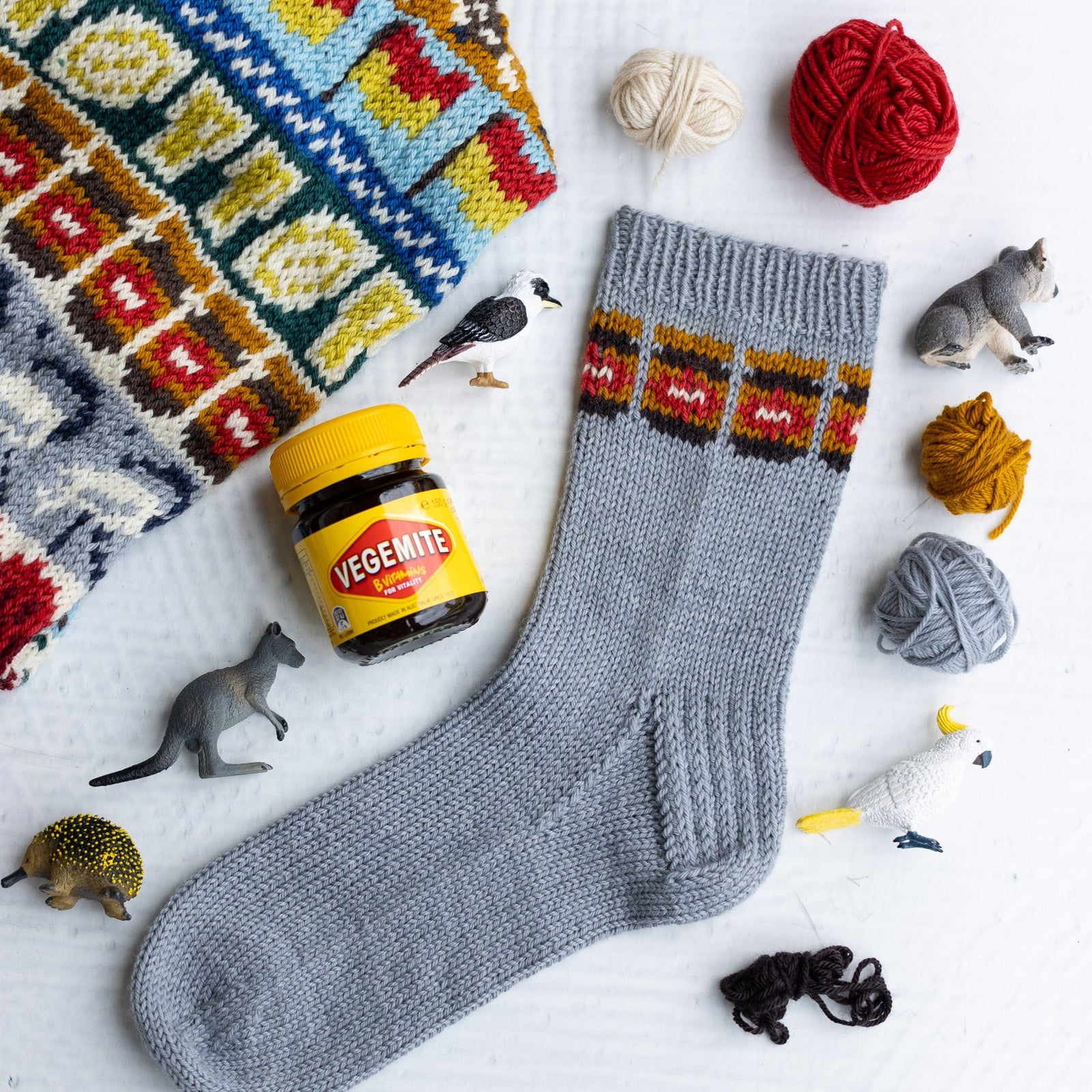 Louie & Lola Yarns Merino Nylon DK - Sydney Doodle Vegemite DK Sock Set PRE-ORDER