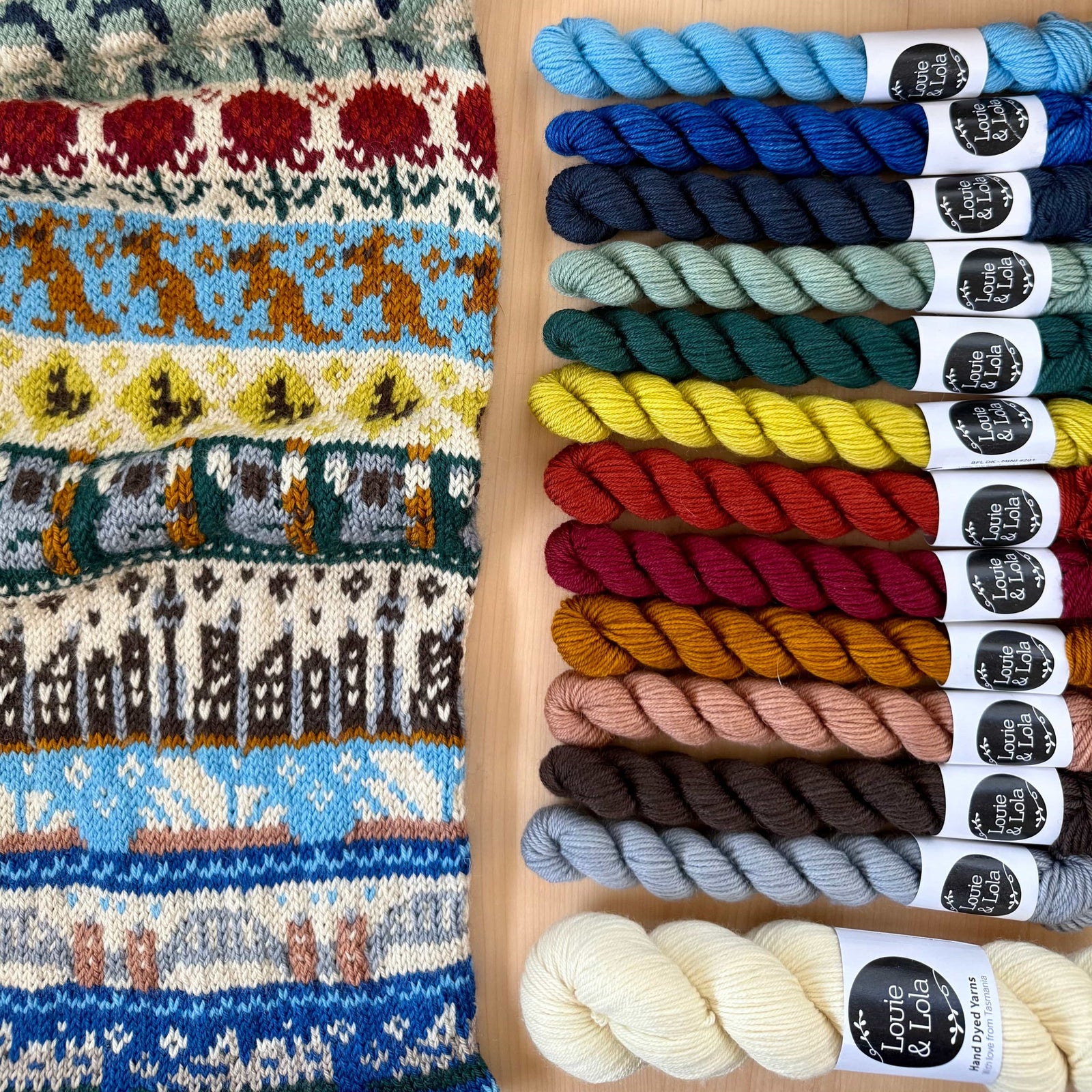 Louie & Lola Yarns Merino Nylon DK - Sydney Doodle Yarn Kit 1 PRE-ORDER