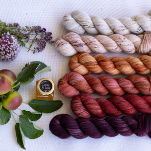 Louie & Lola Yarns Merino Nylon Sock - Harvest Collection - Leafdrop