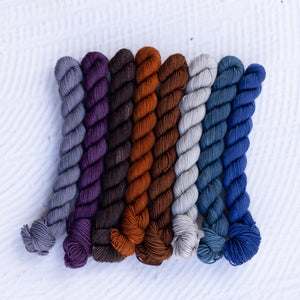 Louie & Lola Yarns Merino Nylon Sock - OOAK Mini Skein Set no. 1
