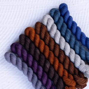 Louie & Lola Yarns Merino Nylon Sock - OOAK Mini Skein Set no. 1