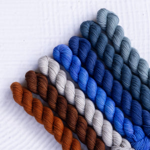Louie & Lola Yarns Merino Nylon Sock - OOAK Mini Skein Set no. 2