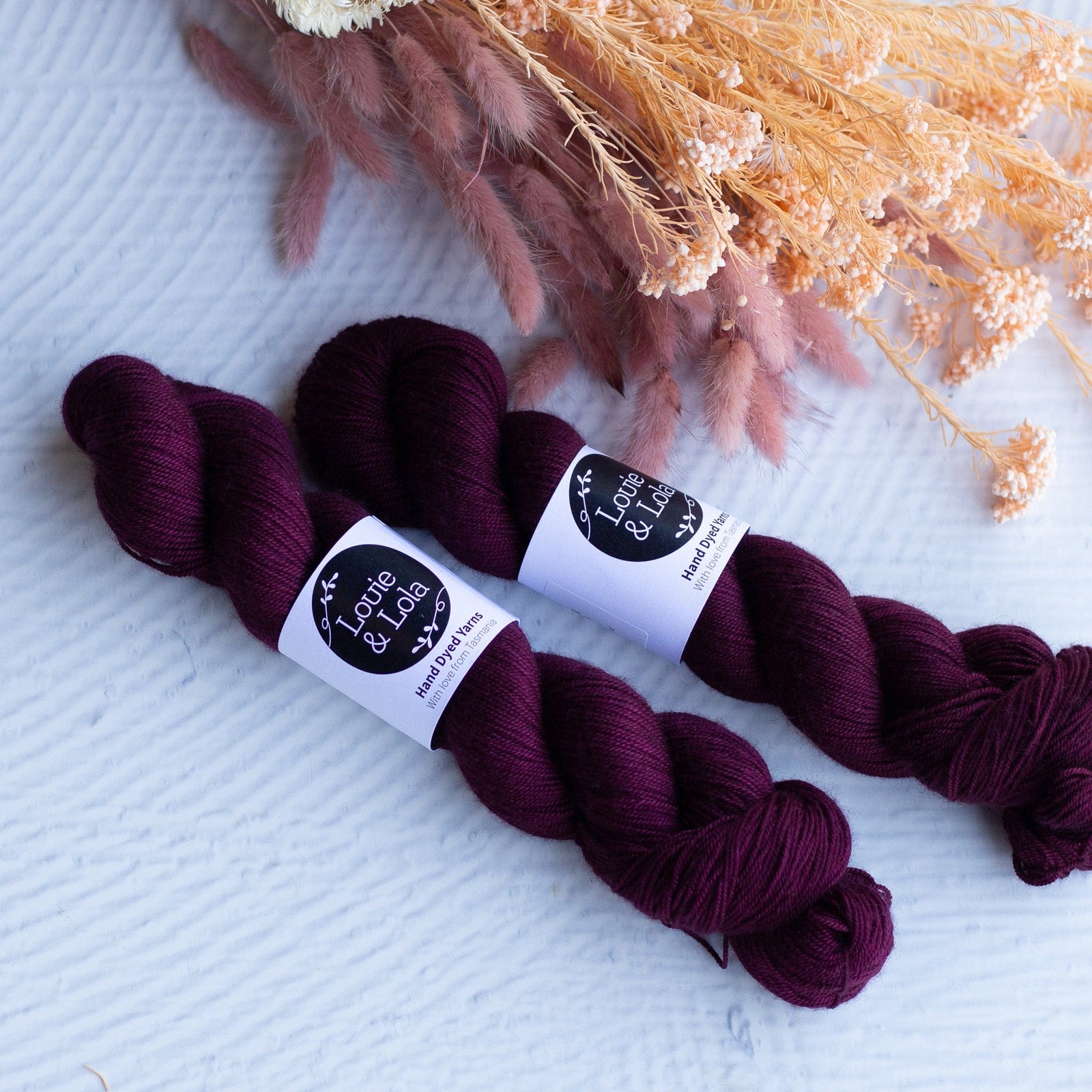 Louie & Lola Yarns Merino Silk Yak Fingering - Cabernet