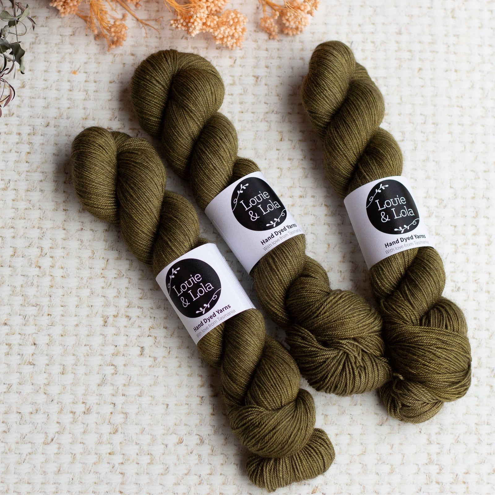 Louie & Lola Yarns Merino Silk Yak Fingering - Light Moss