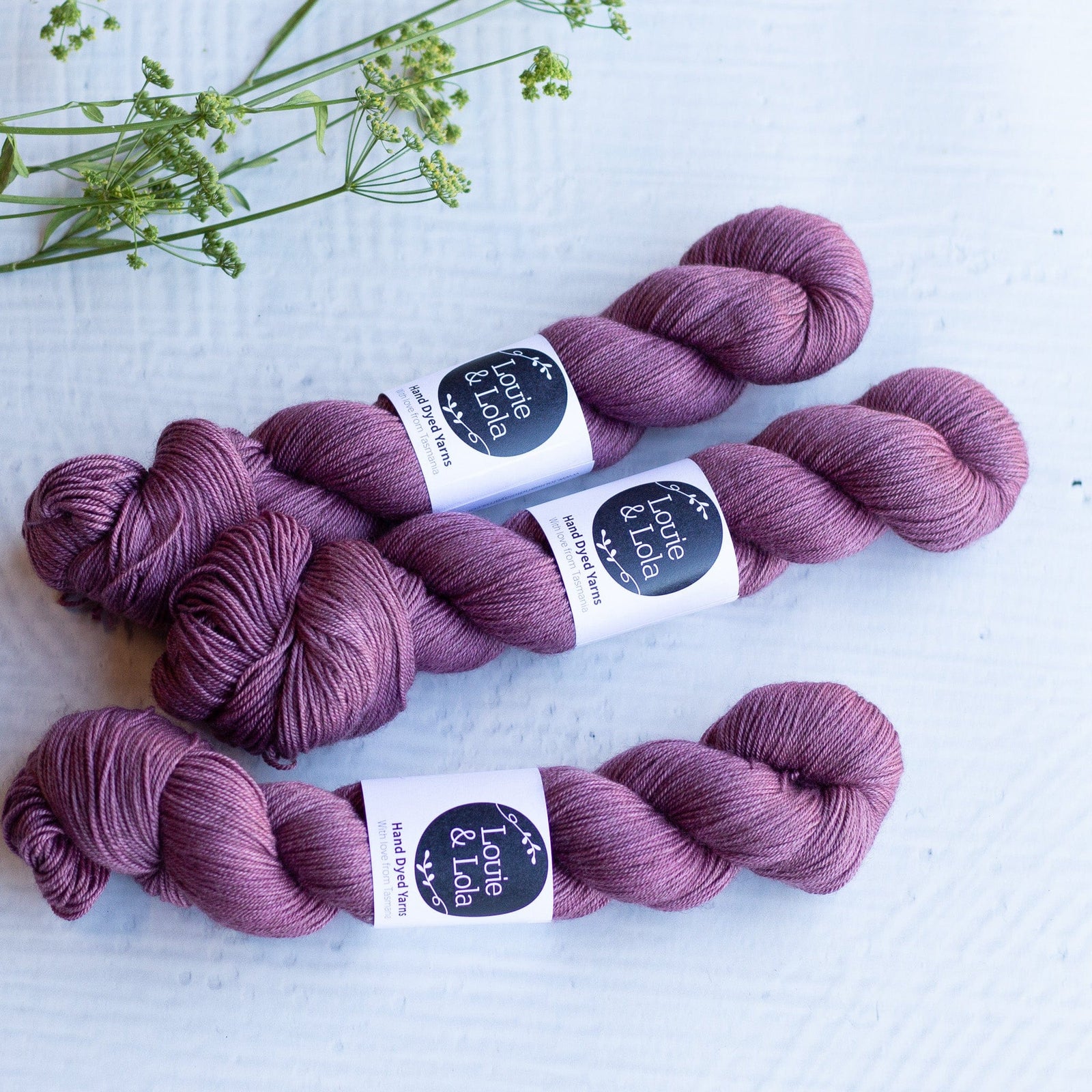 Louie & Lola Yarns Merino Silk Yak Fingering - Mauve