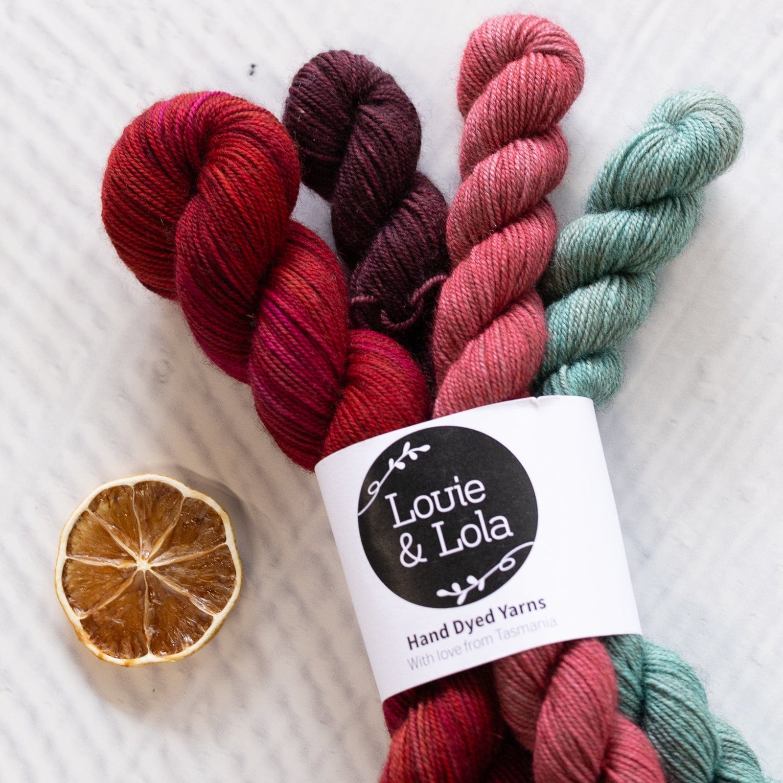 Louie & Lola Yarns Merino Yak Nylon Sock - Mulled Wine Set