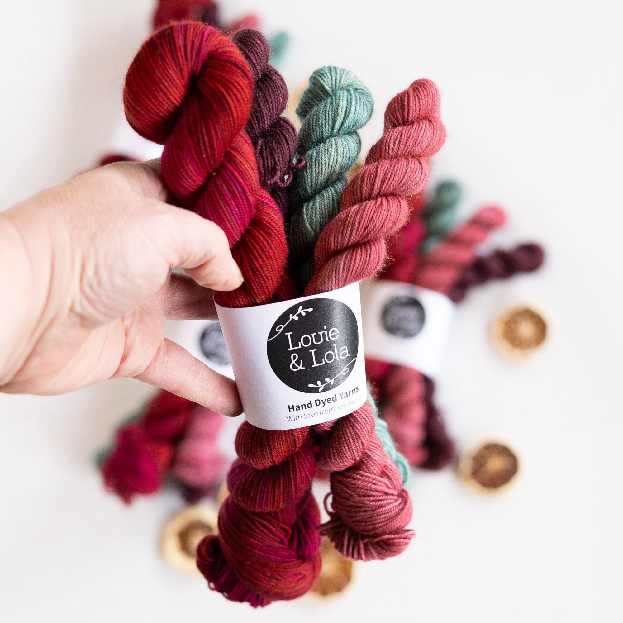 Louie & Lola Yarns Merino Yak Nylon Sock - Mulled Wine Set