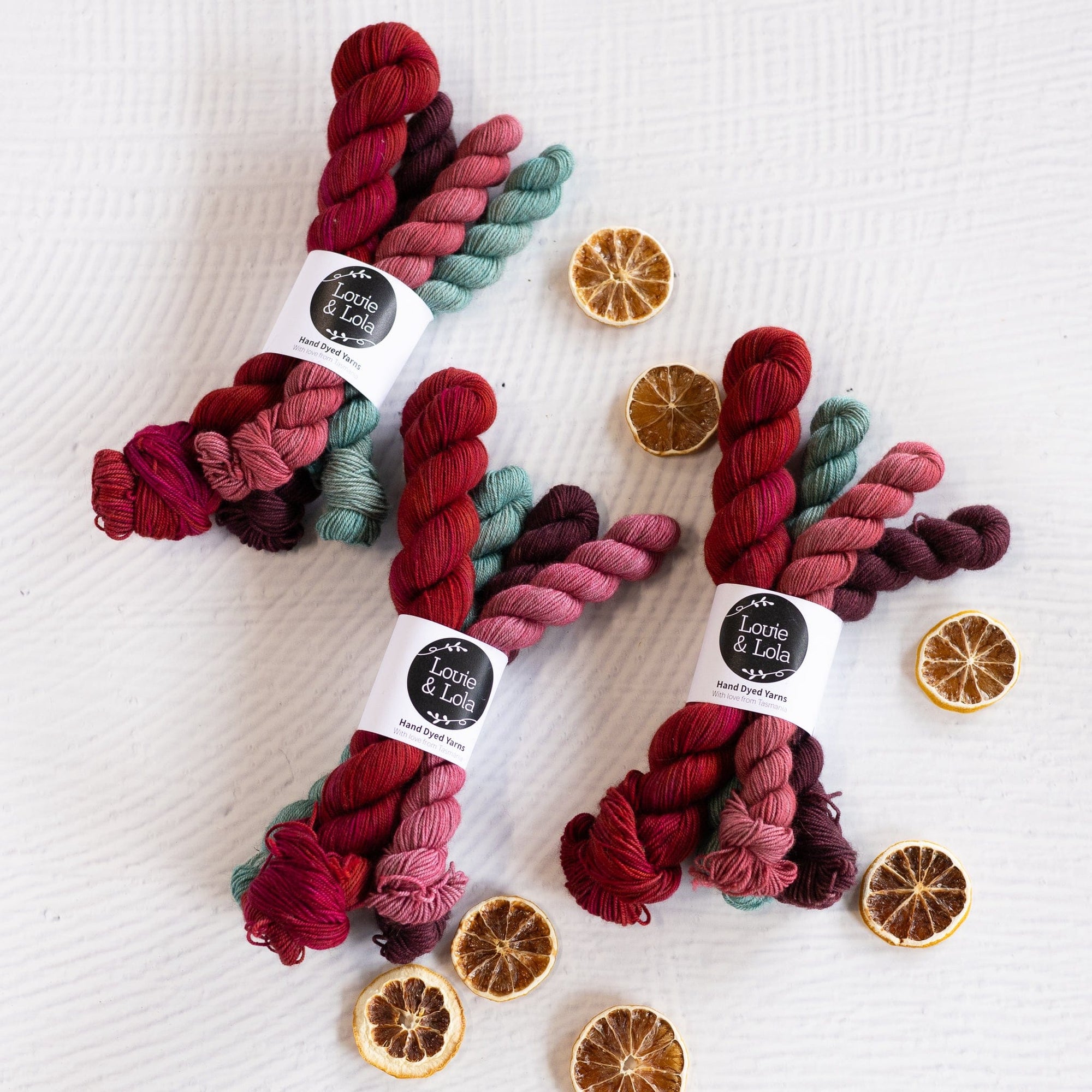 Louie & Lola Yarns Merino Yak Nylon Sock - Mulled Wine Set