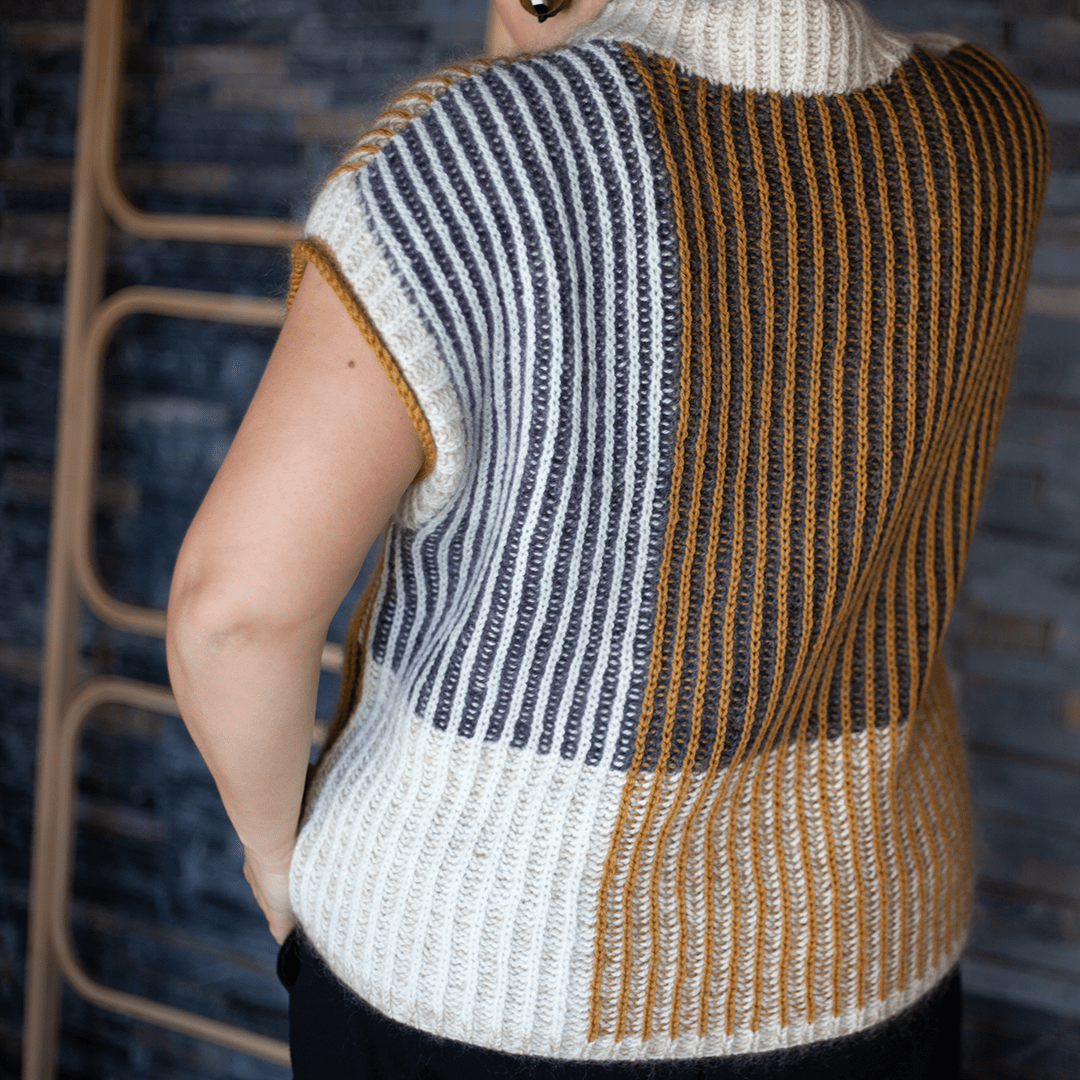 Louie & Lola Yarns Overlay Sweater & Vest Kits - Cormo Fingering & Mohair Silk Lace - Kit 1