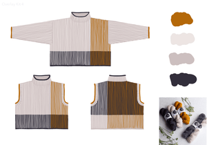 Louie & Lola Yarns Overlay Sweater & Vest Kits - Cormo Fingering & Mohair Silk Lace - Kit 4