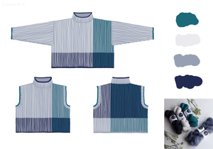 Louie & Lola Yarns Overlay Sweater & Vest Kits - Cormo Fingering & Mohair Silk Lace - Kit 9