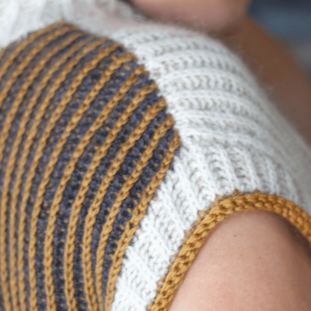 Louie & Lola Yarns Overlay Sweater & Vest Kits - Cormo Fingering & Mohair Silk Lace - Kit 9