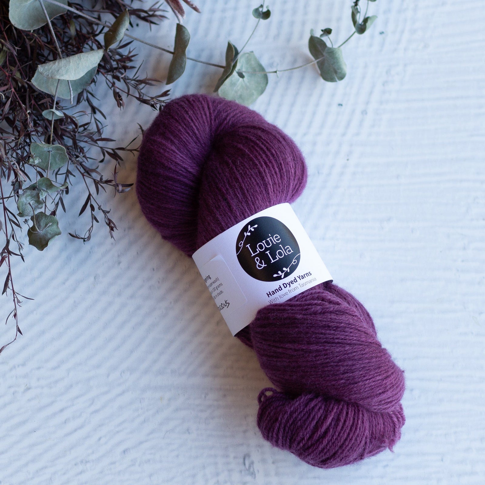 Louie & Lola Yarns Polwarth Fingering - Berry Delicious