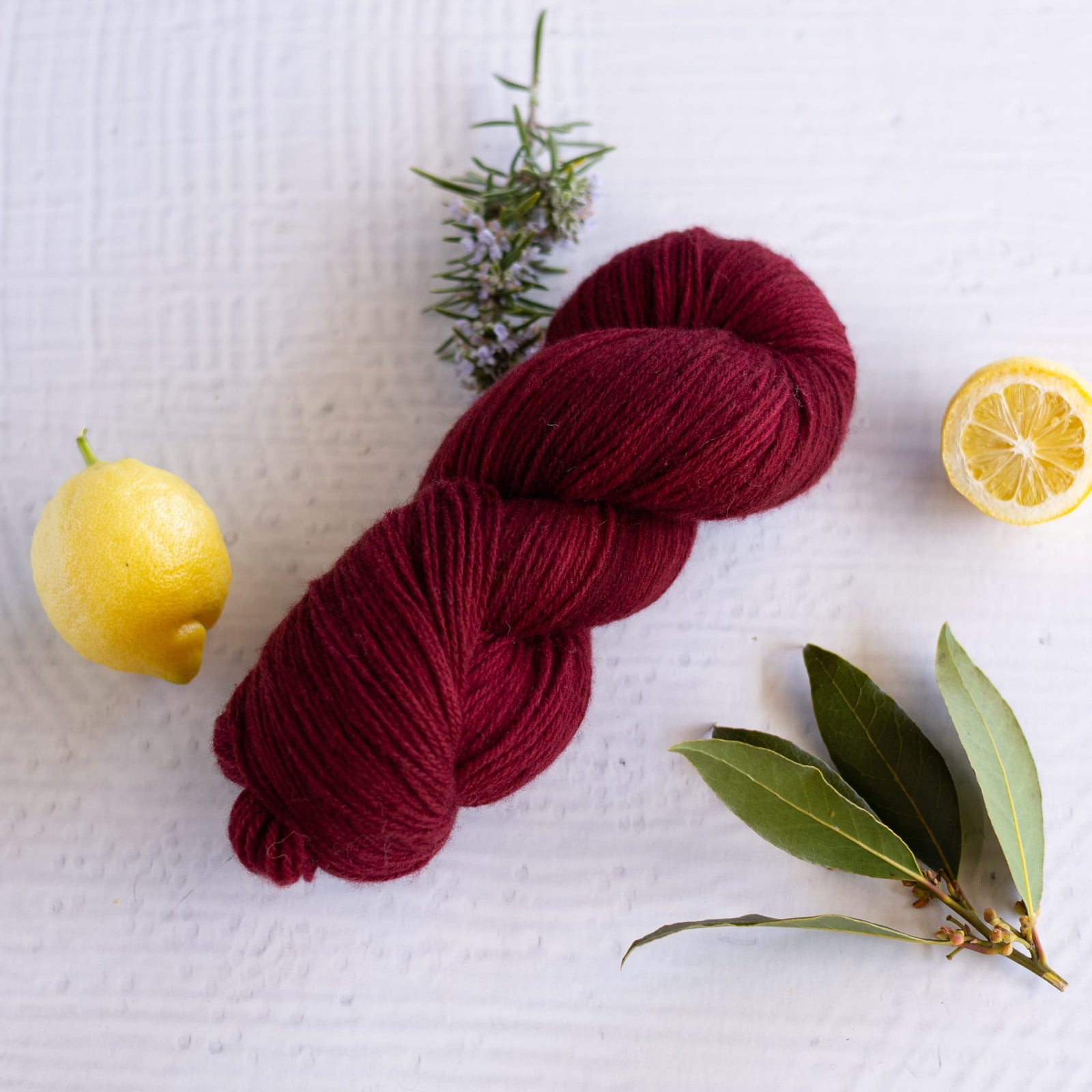Louie & Lola Yarns Polwarth Fingering - Plum Red Prototype OOAK Skein