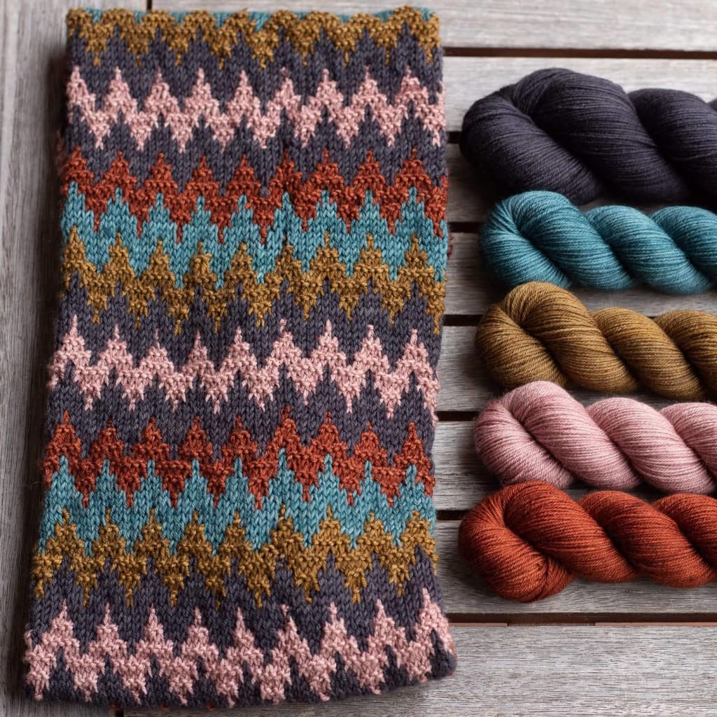 Louie & Lola Yarns Recollect Cowl - Merino Fingering Yarn Kit