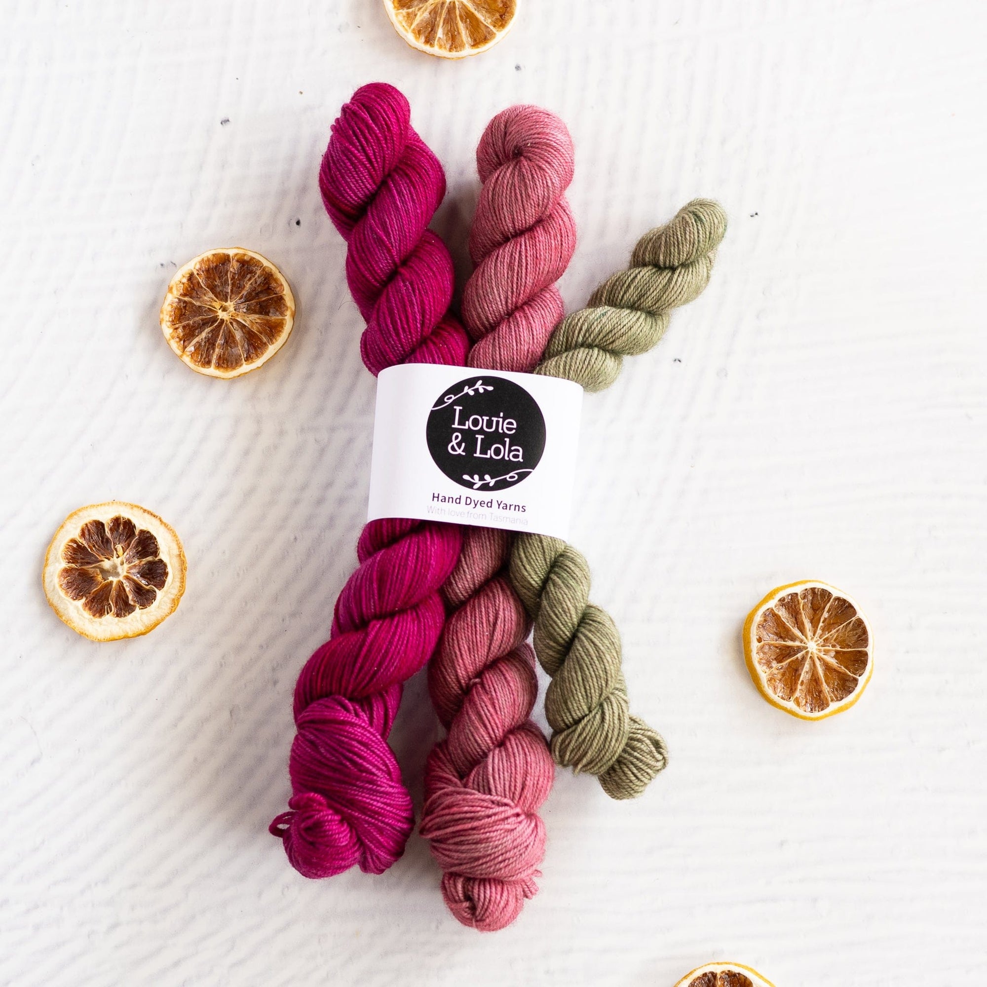 Louie & Lola Yarns Set 1 Merino Yak Nylon Sock - Christmas Party OOAK Sets