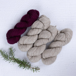 Louie & Lola Yarns Sizes 1-2 / Cabernet Lumme Sweater Yarn Kit PRE-ORDER