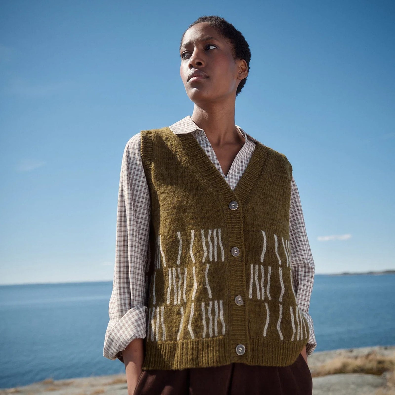Louie & Lola Yarns Snow Gum Vest - Yarn Kit PRE-ORDER