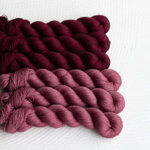 Louie & Lola Yarns Sunde Pullover & Sleeveless Top - Kit 5 - Cabernet + Mallow
