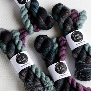 Louie & Lola Yarns Yarn Club Flock & Feather Yarn of the Month - April 2026 - Blue Andalusian Rooster